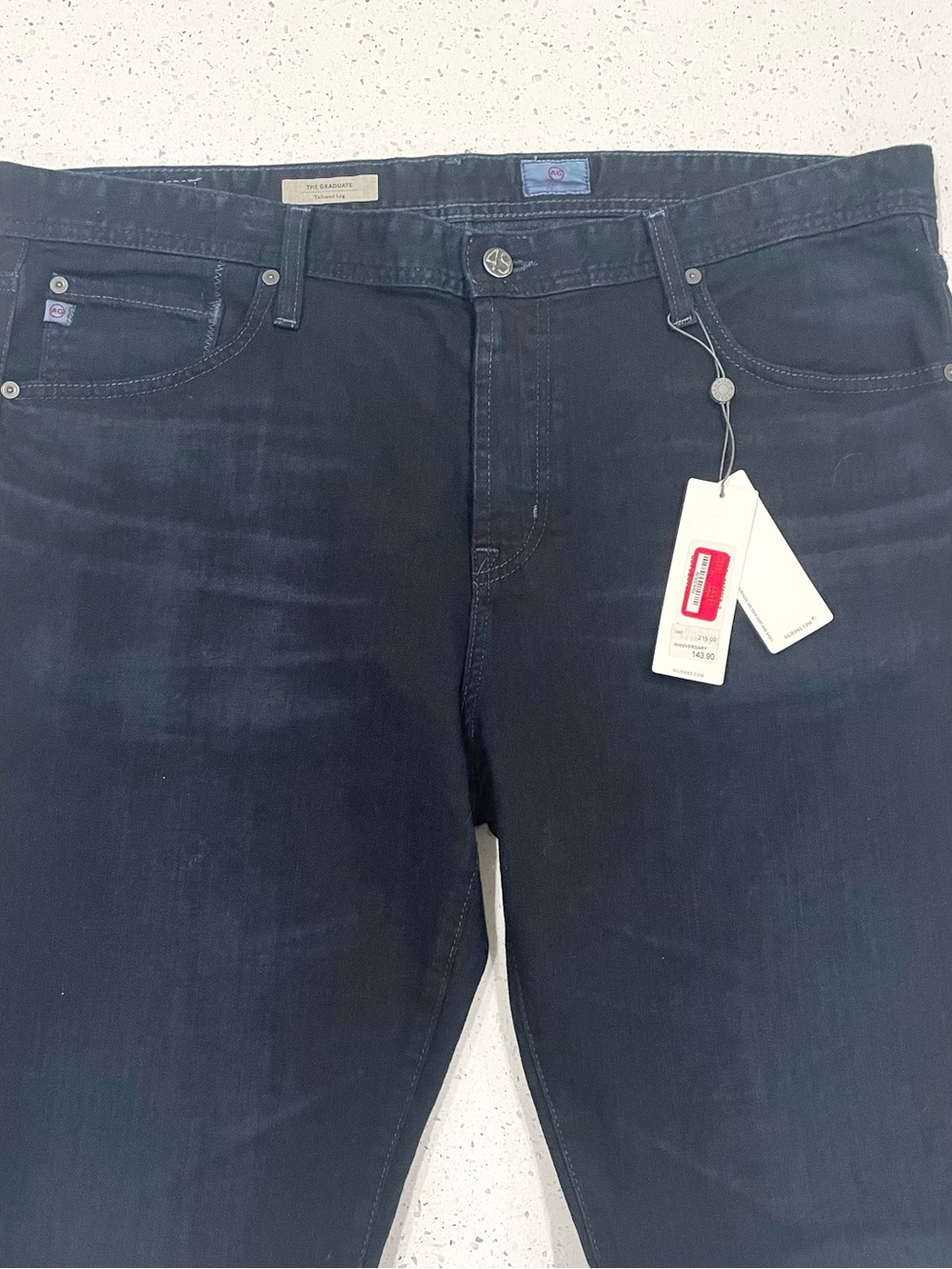 AG Adriano Goldschmied Men's Straight Jeans in Dark Indigo